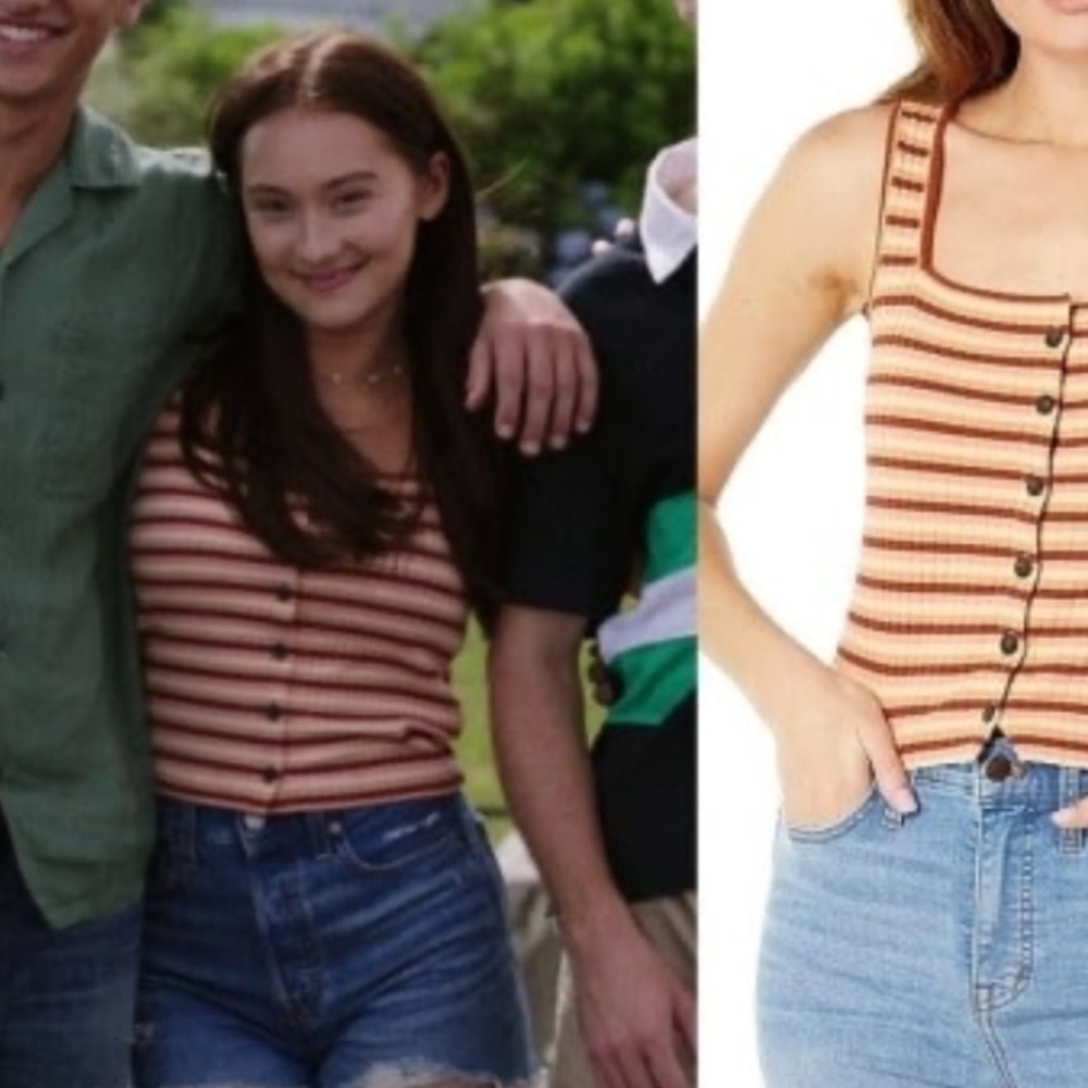 Stripped ribbed Madewell tank top